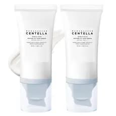 2PCS Protetor Solar Centella SPF 50, 50ML Sérum Protetor Solar para o Rosto, Protetor Solar Diário com Defesa UV para o