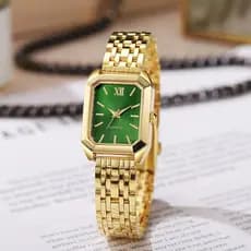Novo relógio feminino, luxo discreto, relógio de quartzo quadrado, elegante e simples, adequado para estudantes.