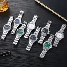 Relógio de Pulso Masculino com Pulseira de Aço e Calendário Esportivo Quadrado, Novo 2026, Relógio de Quartzo com Pulsei