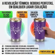 Copo Térmico 473ml Inox Parede Dupla Com Tampa Abridor Roxo