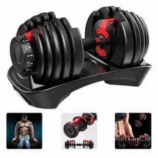 Halter Regulável 24kg Dumbell Ajustável Drum Anilha Academia