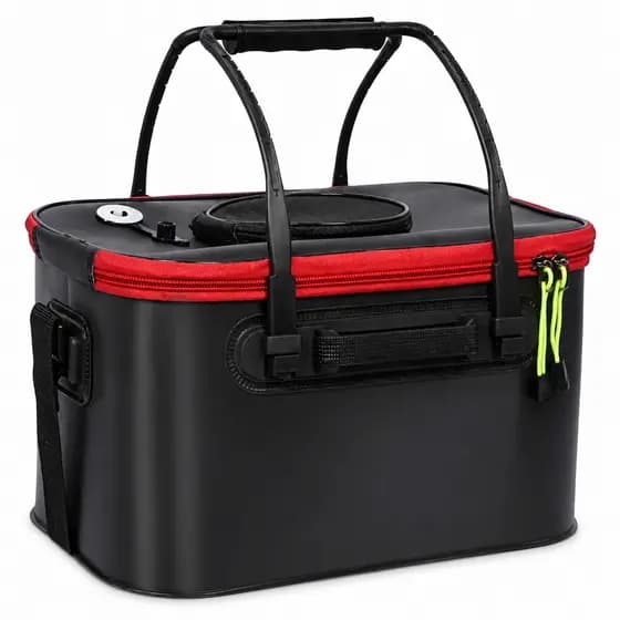 Bolsa De Isca Viveiro 40L Dobrável Portátil Guarda Peixe Isca Viva