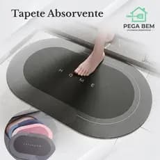 Tapete Banheiro Super Absorvente Antiderrapante Secagem Rápida Cozinha Lavanderia 38x57