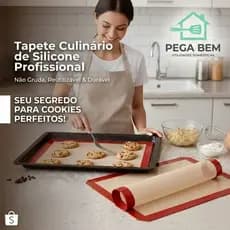 Tapete Antiaderente Culinário Vermelho Sem Estampa Grande Para Bolo De Massa Óleo E Panelas Cozinhar WL-2633