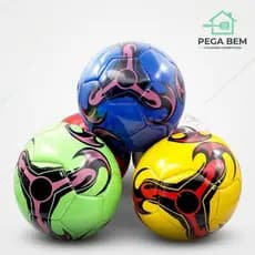 Kit com 5 Bolas de Futebol PVC Resistente Cores Sortidas