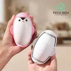 Rolo Removedor De Pelos e Fiapos Em Forma De Pinguim Lavável Portátil Reutilizável WL-2662