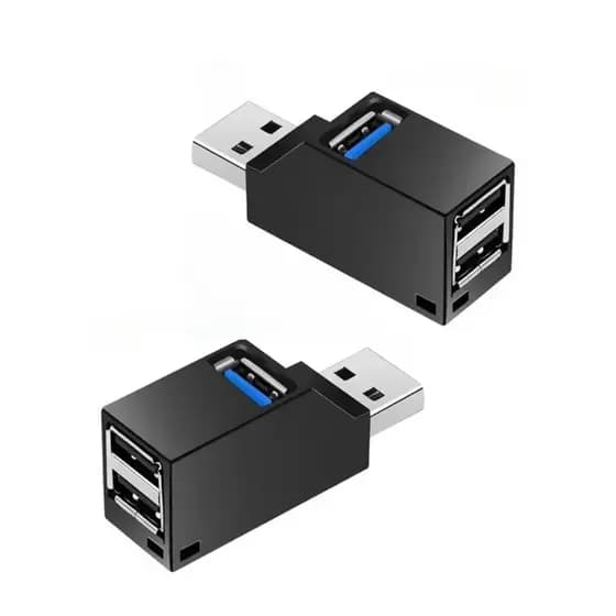 Oferta com 2 Hub Usb 3 Portas Mistas Usb 3.0 Usb 2.0 H025 Preto