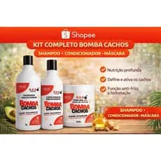 Kit definição de cachos - 1 shampoo + 1 Condicionador + 1 Mascara ativadora de cachos