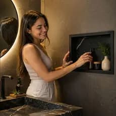 Nicho de Porcelanato 40x30 para Banheiro de Luxo com Acabamento Premium