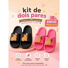 KIT 2 pares Chinelo Nuvem Infantil Menina Super Leve Macio Confortável Antiderrapante Slide