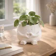 Vaso Fofo com Mãos em Coração | Cachepot Decorativo 3D Minimalista para Suculentas | Presente Criativo