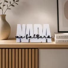 Placa Decorativa "Nada me Faltará" Salmo 23 • Palavra 3D de Fé • Decoração Cristã Evangélica • Presente com Propósito