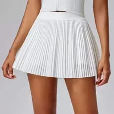 Saia De Tênis Plissada Feminina , Duas Peças Falsas , anti-Exposição , mini Esportiva fitness Com Bolso De Bola , skorts