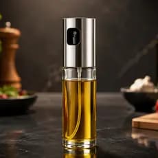 Borrifador Spray de Azeite e Óleo 100ml em Vidro Pulverizador para Cozinha Salada e Churrasco