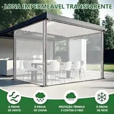 Lona Transparente Impermeável Durável | Rede De Proteção Solar , Tela De Jardim E Capas Para Móveis Dossel Externo À Pro
