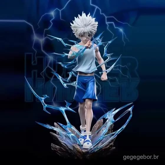 Killua Zoldyck, Action Figure, Anime Hunter x Hunter, Boneco Estilo Estatua, 23cm