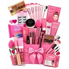 KIT GLOW UP 16 ITENS Maquiagem Completa Pó Banana Pincéis Esponjas Feminino