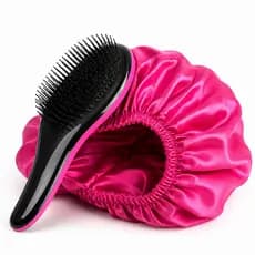 Kit Anti Frizz Premium | Escova Desembaraçante + Touca de Cetim | Mais Brilho e Menos Quebra