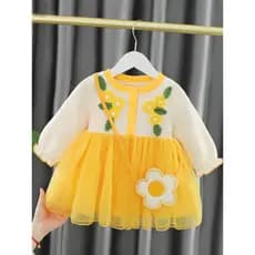 Meninas vestido primavera outono estilo moda crianças vestido de princesa moda roupas de bebê 1-4 anos de idade vestido