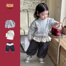 Roupas de bebê roupas de bebê outono inverno roupas meninas ternos 2025 novo estilo crianças pouco mensal usar menina be