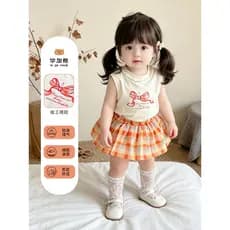 Bebê roupas de bebê verão bebê menina roupas de verão verão menina dopamina colete saco flor Bud bunda calças saia terno