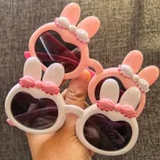 Coelho bonito dos desenhos animados óculos de sol das crianças meninas meninas óculos de sol protetor solar olhos Anti-u