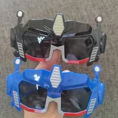 Crianças novo estilo óculos de sol Mecha deus da guerra meninos meninas legal transformação armadura óculos de sol decor
