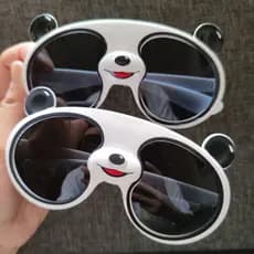 Estilo pai-filho bonito grande Panda crianças óculos de sol bonito óculos de sol Anti-ultravioleta pára-sol meninos meni