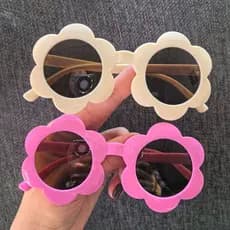Crianças novo estilo flor óculos de sol colorido bonito meninos meninas desempenho dança estilo Outing óculos de sol