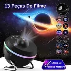 4K Projetor Galáxia Luminária Led Estrelas 13 em 1 Lua Giratório 360° Terra Estrelas Cadentes