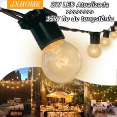 Economia de Energia LED Varal De Luzes Área Externa Ate 10 Festão Gambiarra 10 Lâmpadas LED