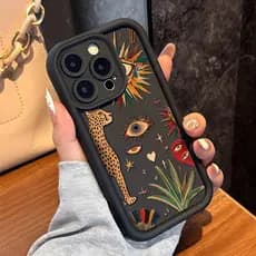 Capinha Capa de silicone Anti-impacto Arte Retro para iPhone XR 11 12 13 14 15 16 17 pro max plus case
