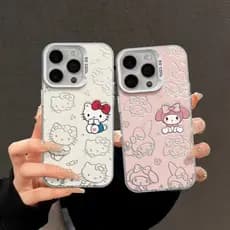 Capinha capa Fosco de telefone Pequena Hello Kitty para iPhone xr xsmax 7/8 11 12 13 14 15 16 pro max plus case