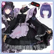 My Dress UP DARLING Kuroe Shizuku Conjunto Completo/Kitagawa Fantasia de Cosplay de Empregada Preta Marin 3841