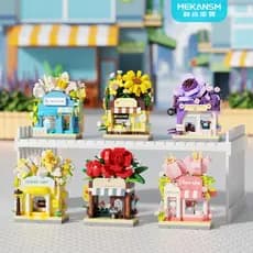 Blocos de Construção de Micropartículas, Modelo de Mini Cenário Urbano, Ornamentos, Montagem Educacional, Brin Gift 3841