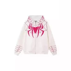 Primavera outono High Street americano Cardigan moletom novo estilo Design nicho Spiderman impressão zíper com capuz jaq