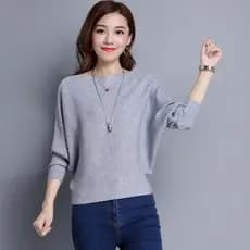 24 cores boneca manga camisola Multi-cor opcional 2026 primavera outono solto estilo Preppy cor sólida pulôver malhas de