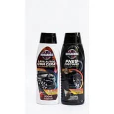 Kit Lava Autos Shampoo Com Cera Pneu Pretinho