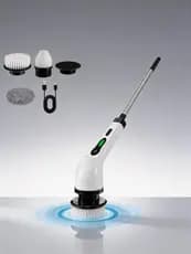 Escova de Limpeza Elétrica Recarregável 2500mAh - Multifuncional para Casa e Carro - Resistente, Durável, Água Incluso