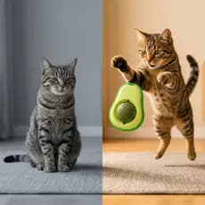 Brinquedo Abacate Para Gatos Com Catnip Interativo Anti Estresse 6cm