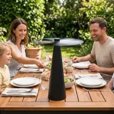 Ventilador Repelente Insetos Compacto 25cm Preto Silencioso Ambiente Casa Jardim