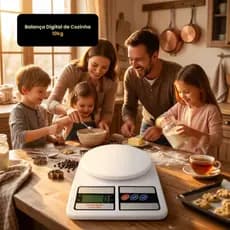 Balança Digital LCD 10Kg Alta Precisão para Cozinha, Dieta e Confeitaria
