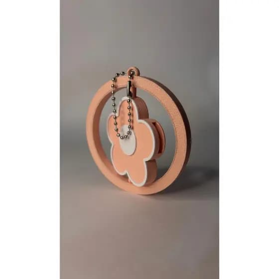 Chaveiro abridor de lata l Chaveiro de flor rotativa l Chaveiro rotativo 3D