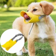 Focinheira de Silicone para Cães Modelo Pato Ajustável Anti Mordida e Lambidas Vários Tamanhos