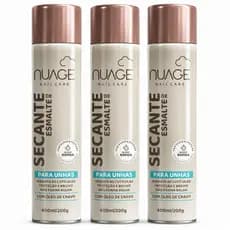 Kit 3 Sprays Secantes de Esmalte NUAGE 400ml Secagem Rápida