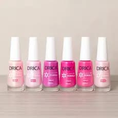 Kit 6 Esmaltes Drica Cores Variadas Tons Rosa Manicure Unhas 8ml