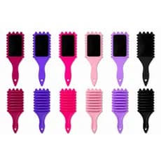 Kit 2 Escovas de Fitagem para Cabelos Cacheados, Crespos e Ondulados | Definição de Cachos | Antifrizz | Desembaraçante