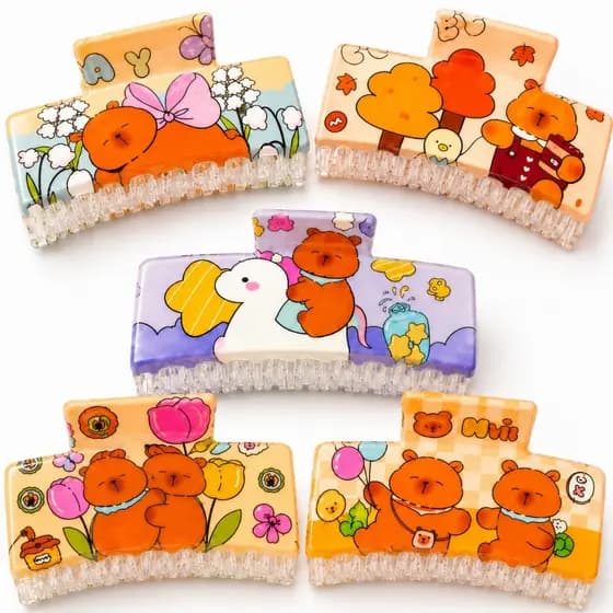 Kit 3 Piranhas de Cabelo Infantil 9cm Presilha Garra