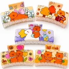 Kit 3 Piranhas de Cabelo Infantil 9cm Presilha Garra