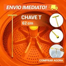 CHAVE T10mm LONGA 62cm PARA REMOÇÃO DO  PARAFUSO AGITADOR DE MAQUINA DE LAVAR